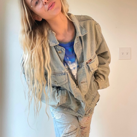 Vintage Shredded Denim Patch Jacket Punk Metal Megadeth Metallica - Picture 3 of 7